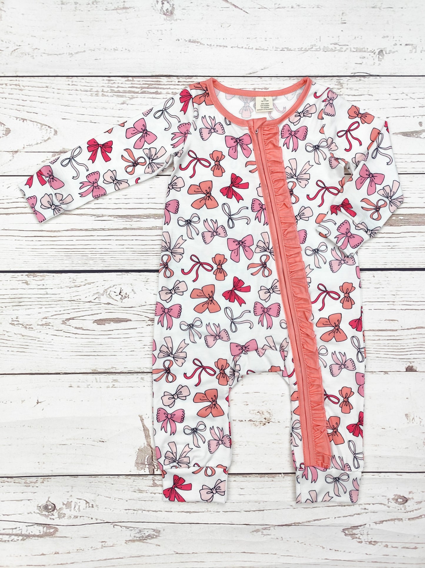 Bow Print Baby Zippy Sleeper
