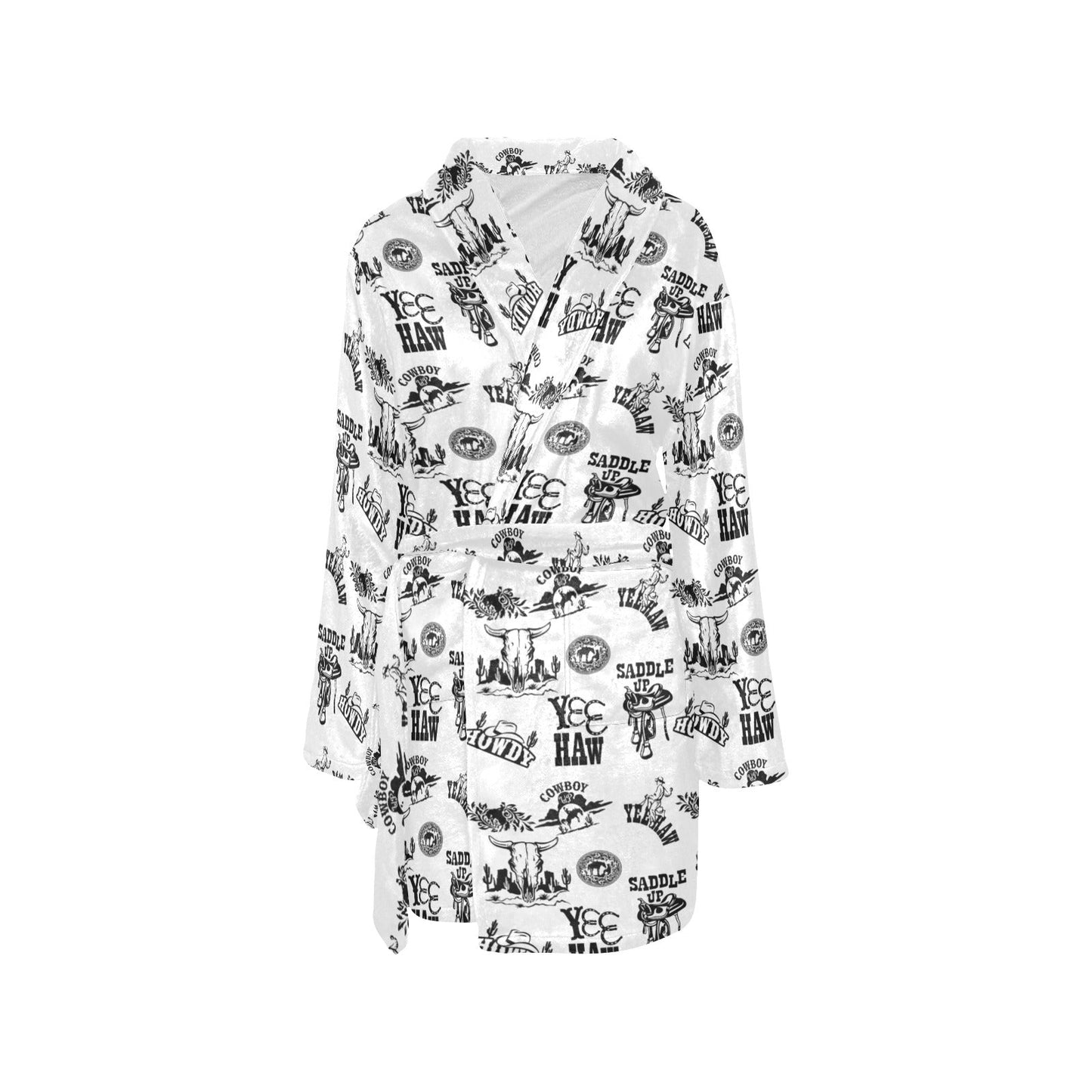 Cowboy Print Women's Western Bath Robe