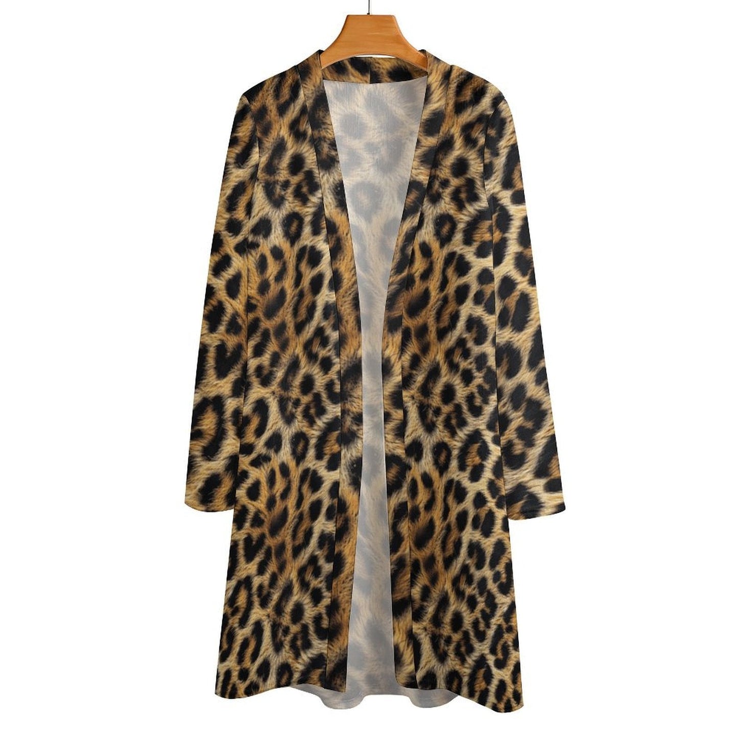 Baha Ranch Retro Pop Western Leopard Lightweight Cardigan
