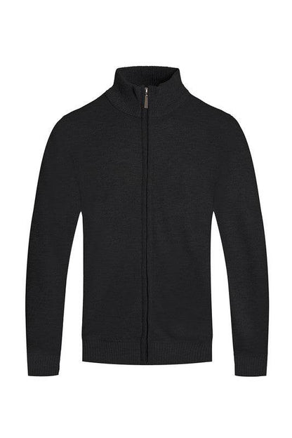 Weiv Mens Solid Full Zip Sweater