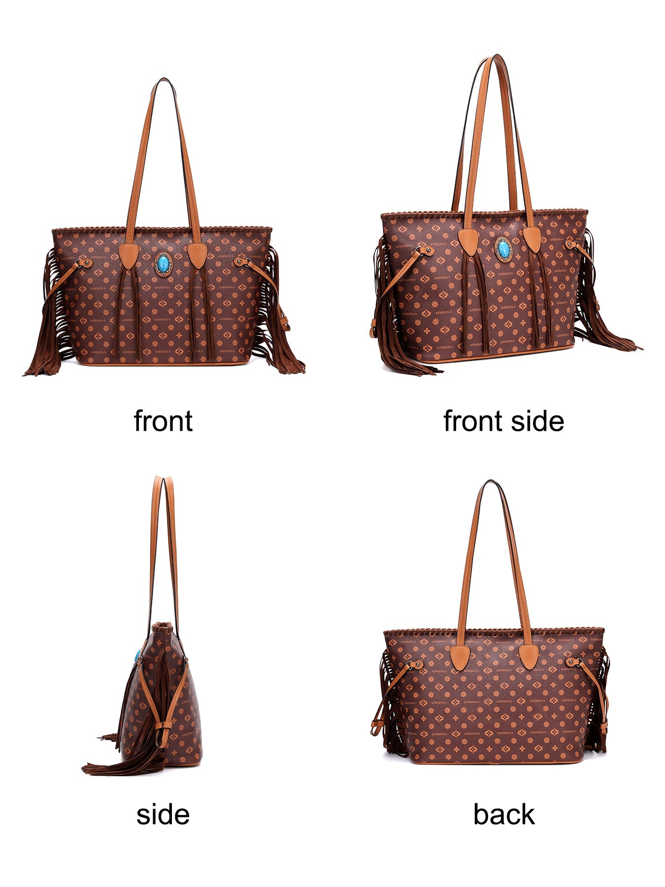 Brown Fringe Big Capacity Women Shoulder Bag