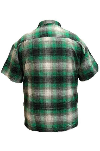 Mens Plaid Short Sleeve Flannel