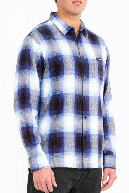 Mens Plaid Long Sleeve Flannel