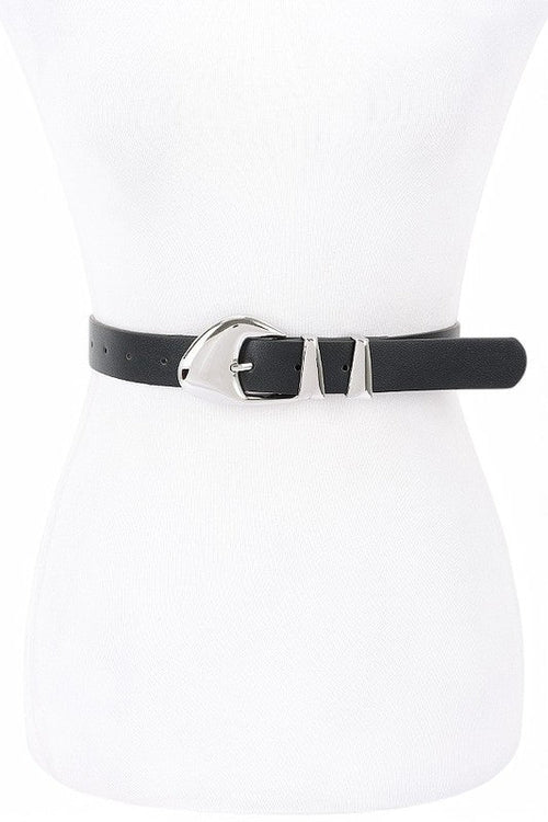 Polish Buckle Skinny Fashion Belt