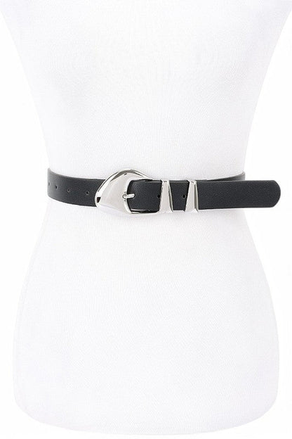 Polish Buckle Skinny Fashion Belt