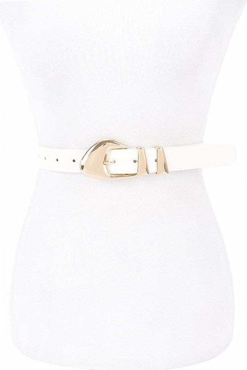 Polish Buckle Skinny Fashion Belt