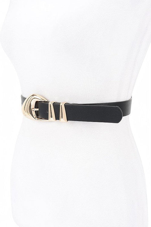 Polish Buckle Skinny Fashion Belt