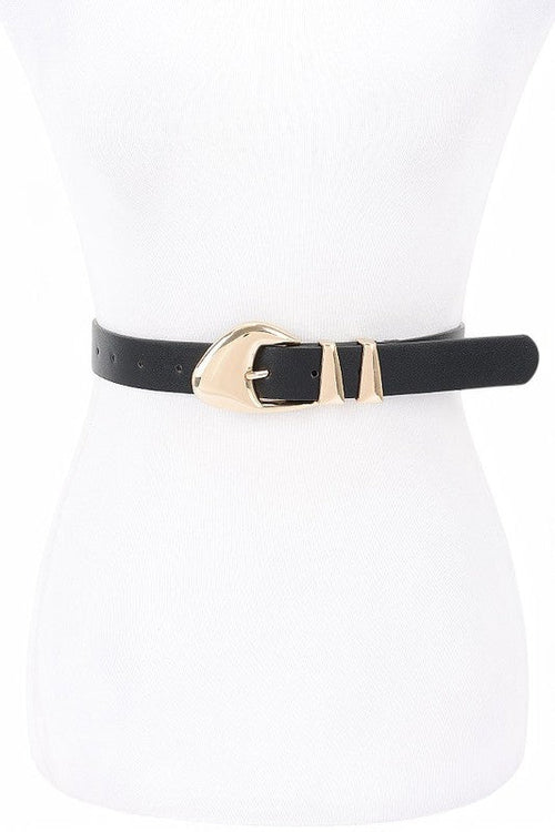 Polish Buckle Skinny Fashion Belt