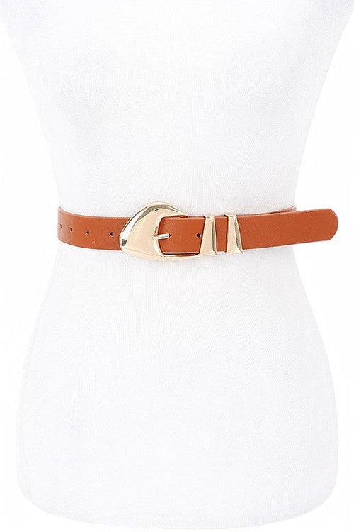 Polish Buckle Skinny Fashion Belt