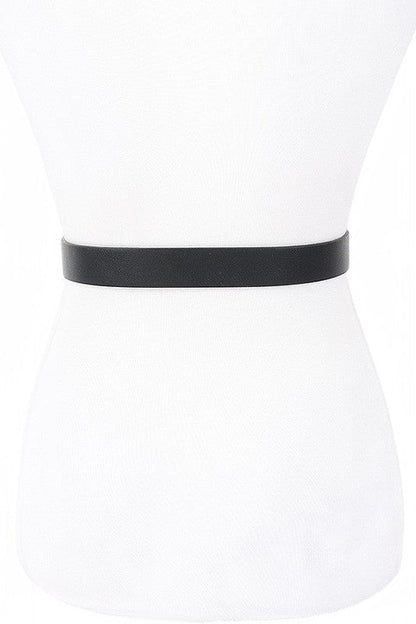 Polish Buckle Skinny Fashion Belt