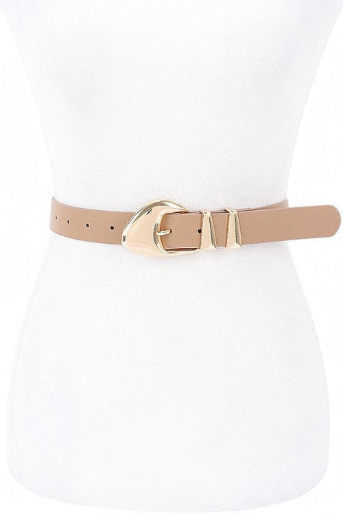 Polish Buckle Skinny Fashion Belt
