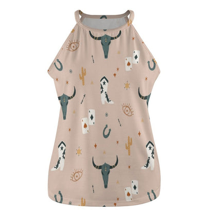 Cow Skull Western Tank Top