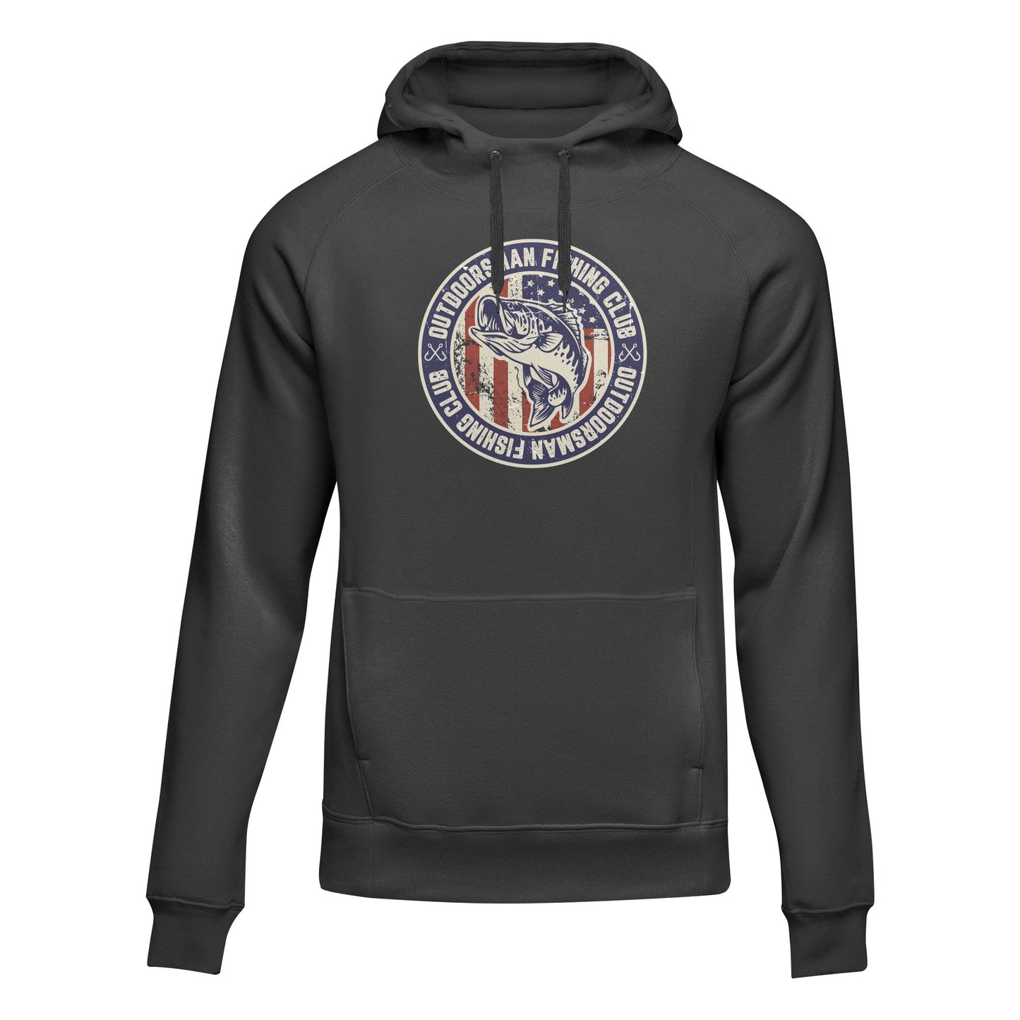 Outdoorsman Fishing Club Patriotic Unisex Hoodie
