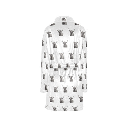 Silly Highland Cow Women's Western Bath Robe