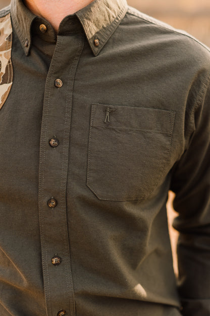 Sportsmans Shirt - Moss Oxford/Original Camo