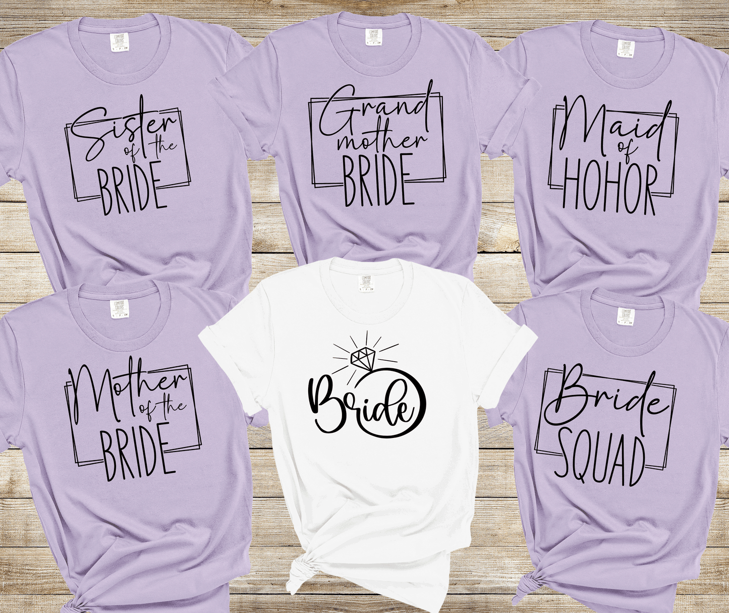 Bride  Family shirts, Mon of Bride, bridal party shirts, Wedding shirts, Grandma of Bride, Sister of Bride, Matron of Honor Aunt of Bride