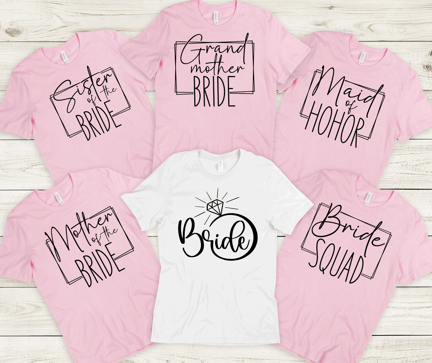 Bride  Family shirts, Mon of Bride, bridal party shirts, Wedding shirts, Grandma of Bride, Sister of Bride, Matron of Honor Aunt of Bride