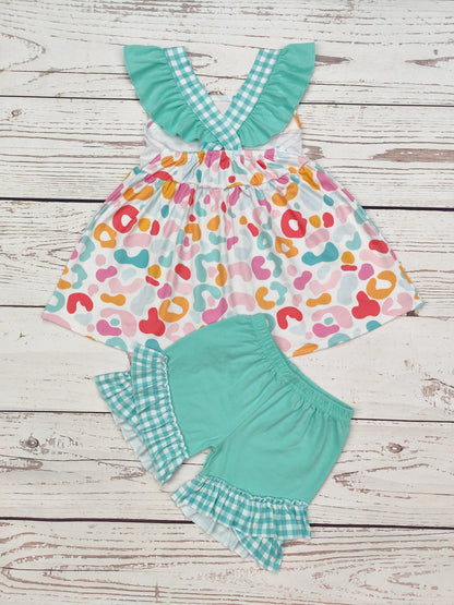 Mama's Girl Appliqué Cheetah Print Set