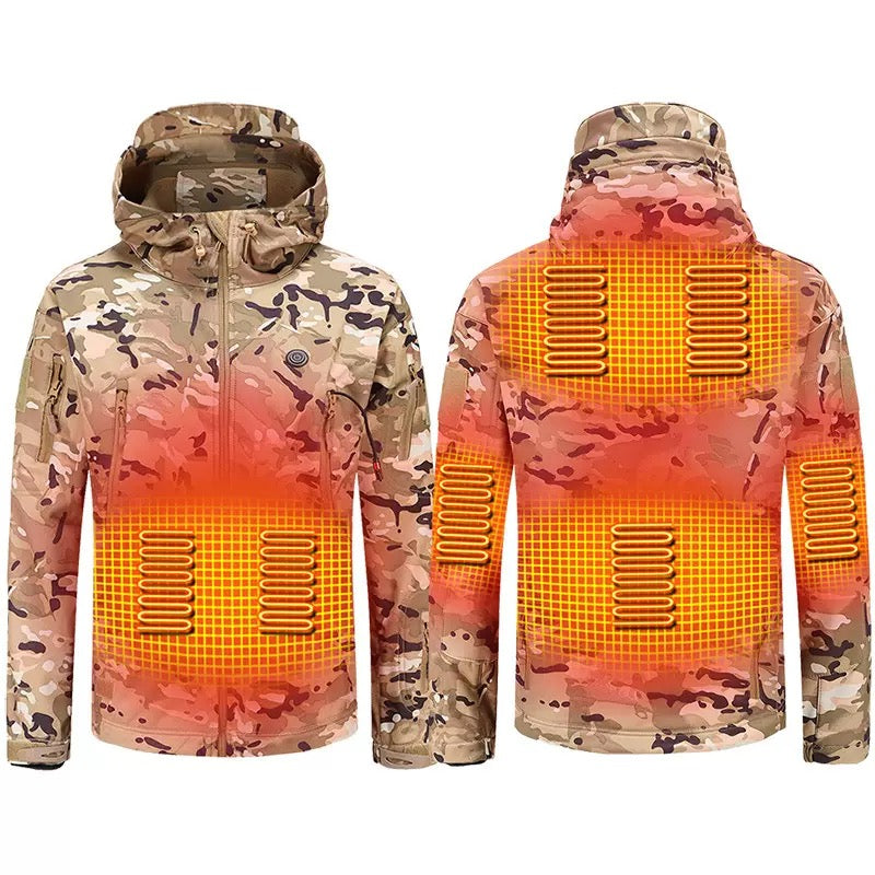 LITEGUEST Heated Camouflage Jacket  Waterproof Outdoor for Winter