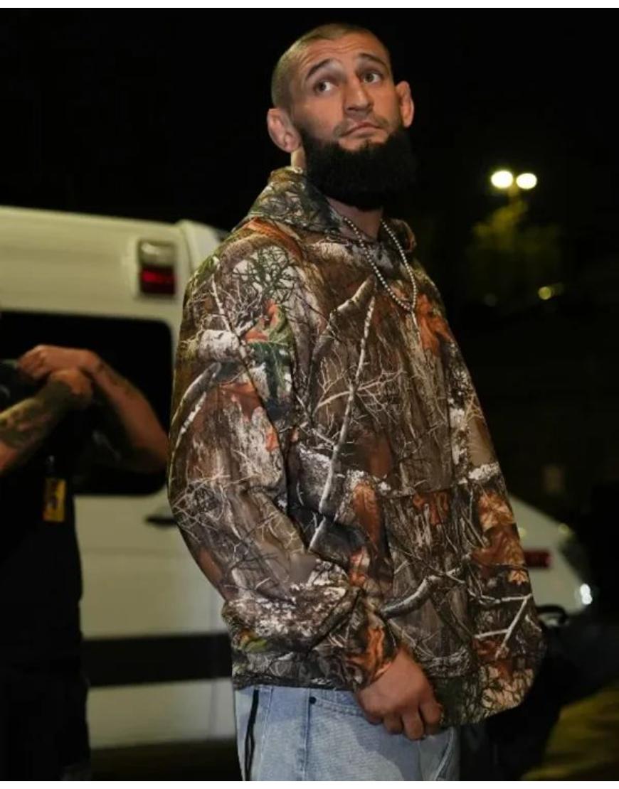 Khamzat Chimaev UFC 319 Camo Hoodie