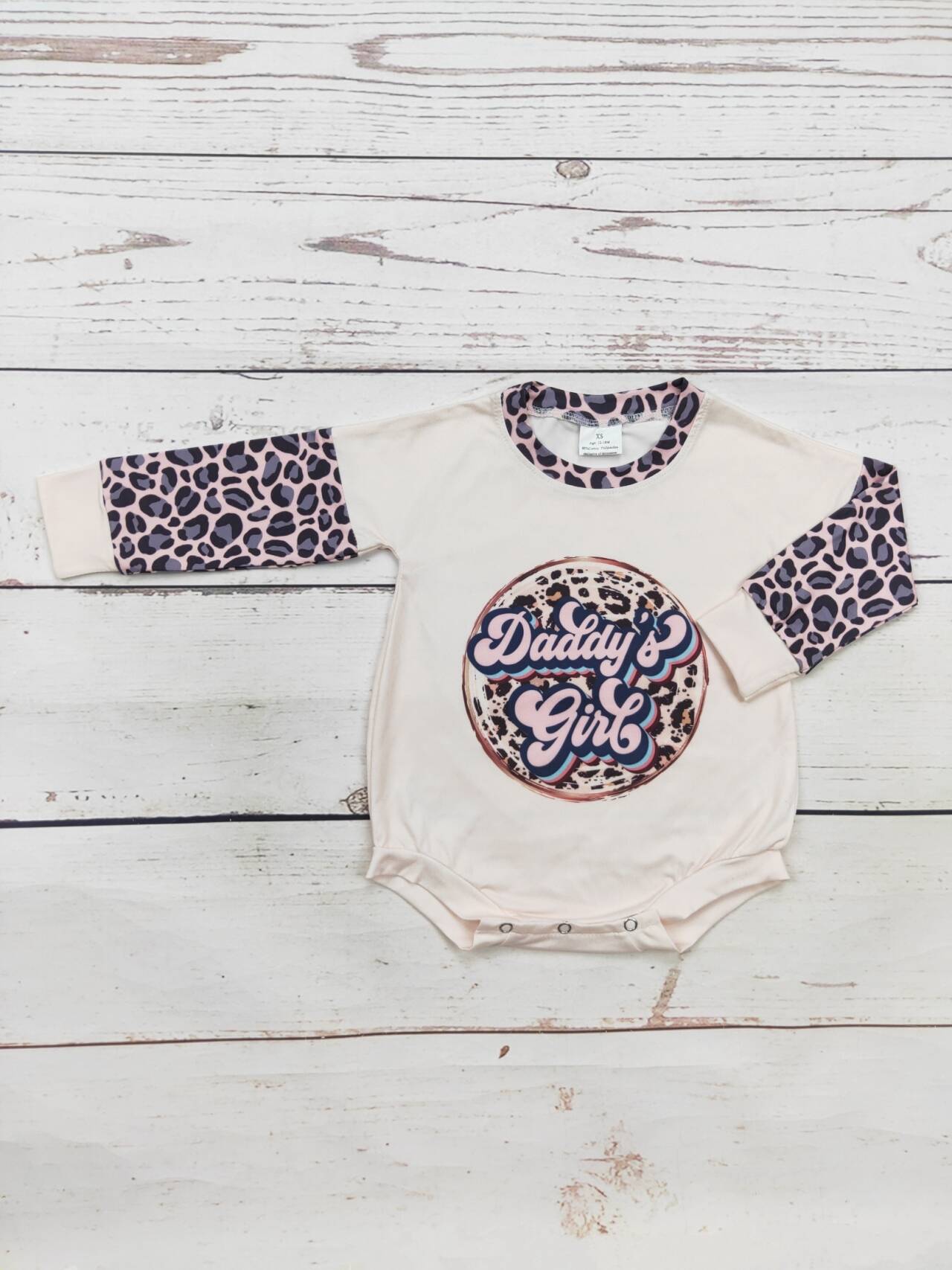 Daddy's Girl Cheetah Print Bubble