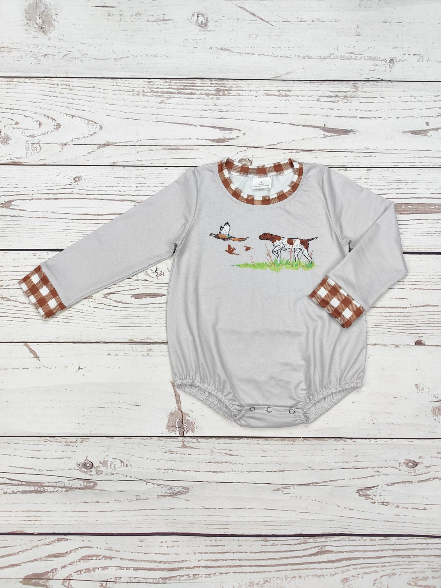 Baby Duck Dog Pattern Romper