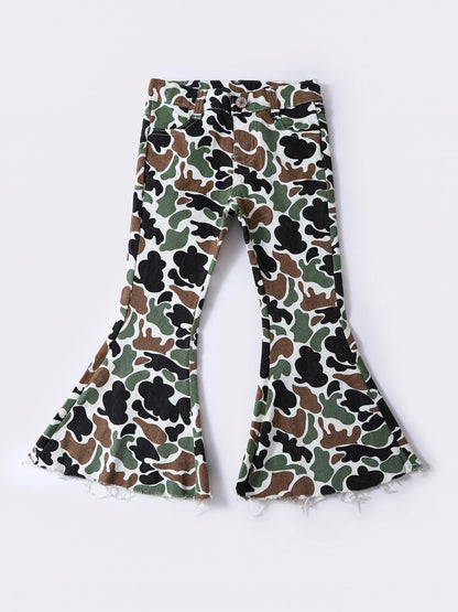 Baby Girls Camouflage Flare Jeans