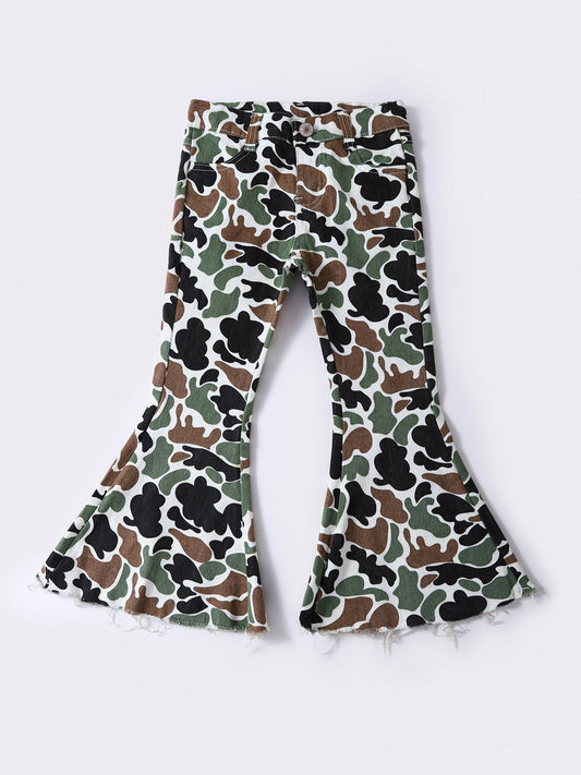 Baby Girls Camouflage Flare Jeans