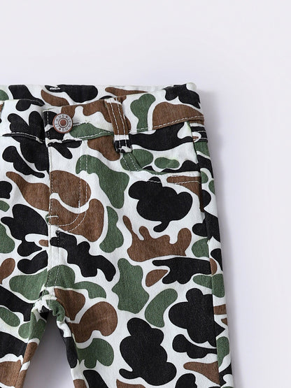 Baby Girls Camouflage Flare Jeans