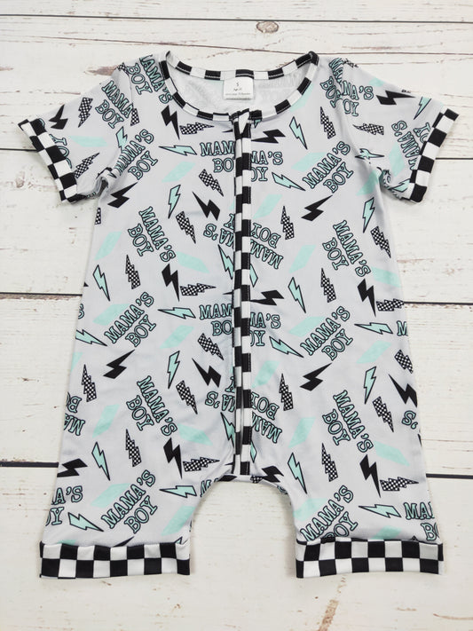 MAMA'S BOY Baby Zip Romper