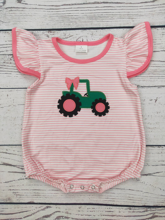 Baby Girl Appliqué Farm Bubble