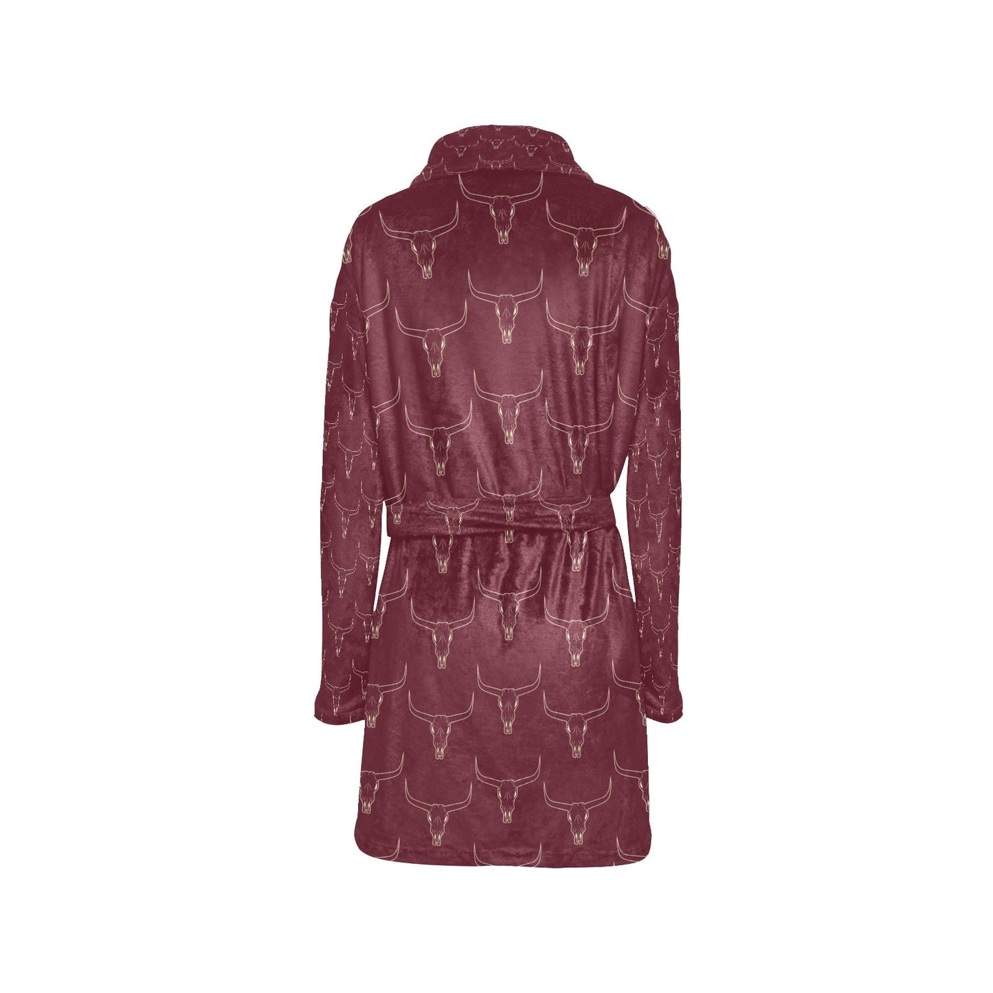 Burgundy Longhorn Women's Western Bath Robe