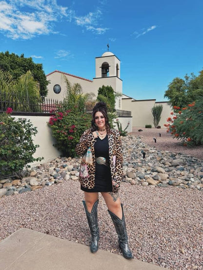 Baha Ranch Retro Pop Western Wild West Leopard Blazer
